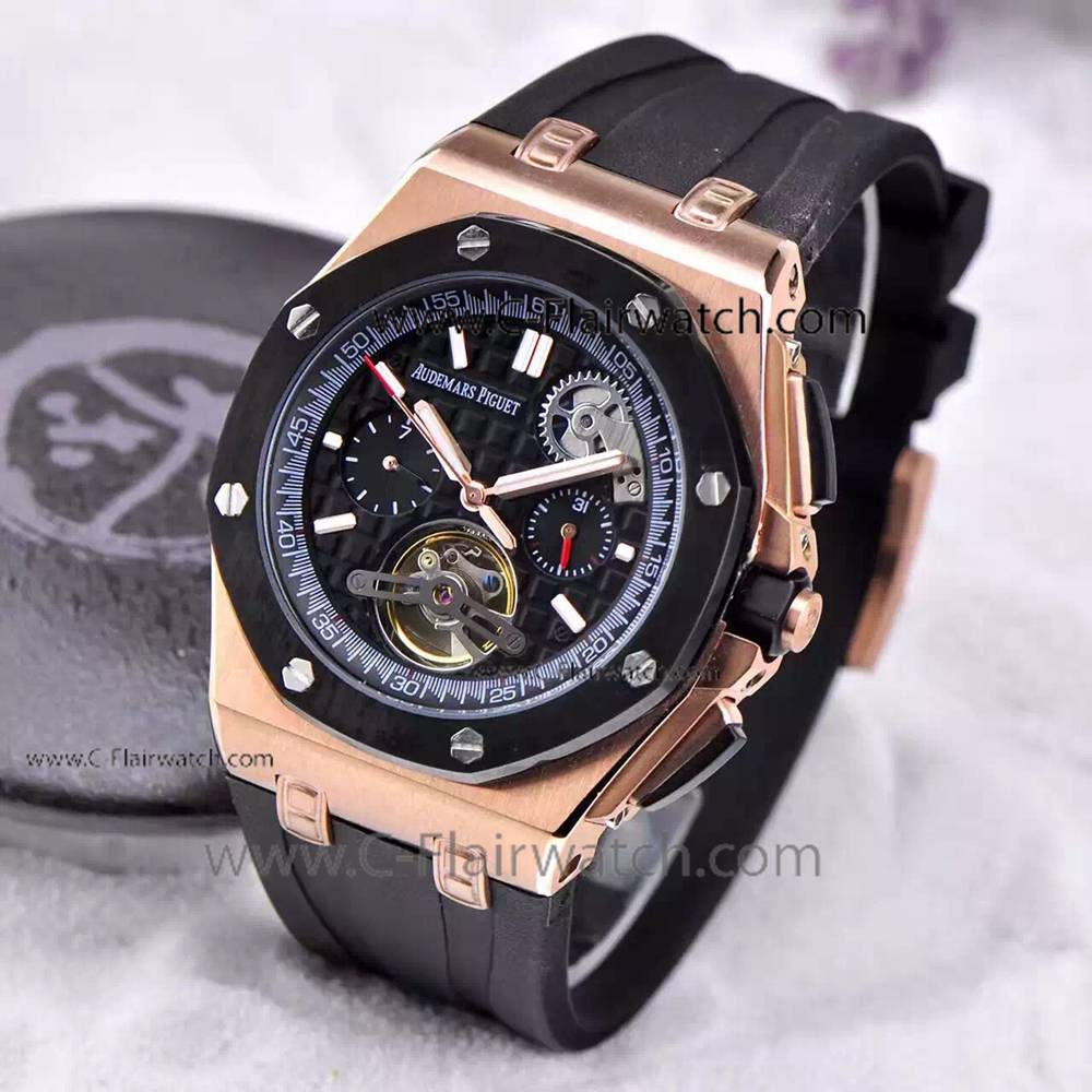 Audemars Piguet royal oak offshore Tourbillon Watch Rose Gold